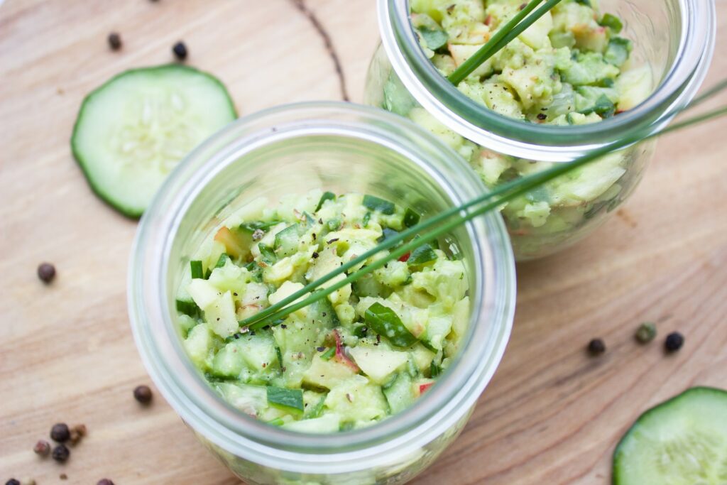 Apple Avocado Cucumber Salad with Chives